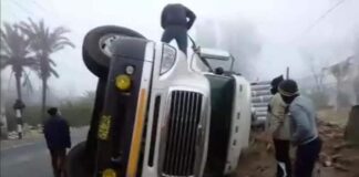 Ica: Tráiler se despista en Panamericana Sur
