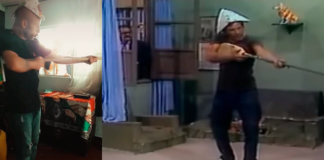 Familia se une y recrea divertida escena de Don Ramón en El Chavo del 8