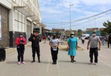 DIRESA y PNP promueven medidas de prevención en mercados para prevenir la covid-19