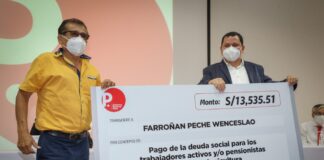 GORE pagó deuda social a trabajadores y pensionistas del sector Agricultura