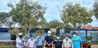 Alcalde Darwin García da inicio a la obra de rehabilitación de la infraestructura en la Institución Educativa Micaela Bastidas
