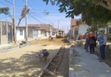 GORE construye pistas y veredas en Villa Hermosa