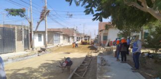 GORE construye pistas y veredas en Villa Hermosa