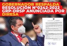 Gobernador respalda resolución emitida por Diresa sobre uso de mascarilla