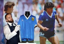 Camiseta que usó Diego Maradona ante Inglaterra se subastó en 9 millones de dólares