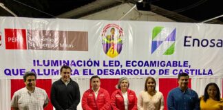 Enosa inaugura alumbrado público LED en avenidas Ramón Castilla y Cayetano Heredia en Castilla