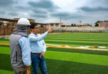 Castilla: alcalde inspecciona trabajos finales en remodelación de estadio Manco Inca