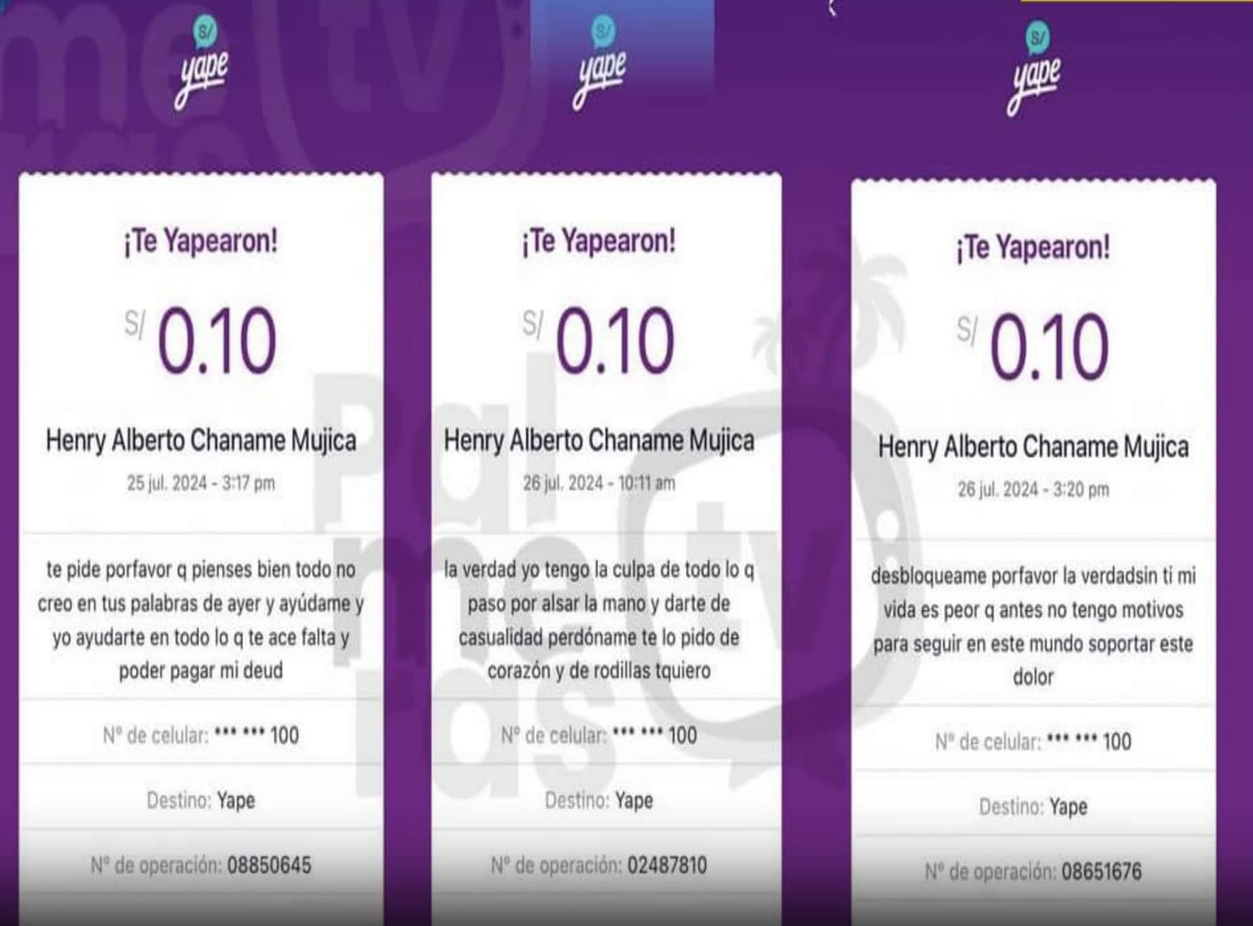 Sujeto utiliza el Yape para molestar a su expareja