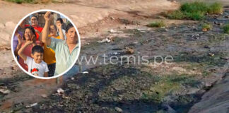 Vecinos de Laguna Azul protestan por colapso de desagüe sin solución