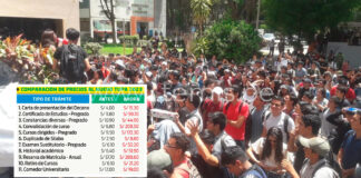 Estudiantes de la Universidad Nacional de Piura rechazan incremento de tasas administrativas