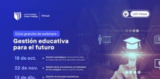 UCV lanza ciclo gratuito de webinars “Gestión Educativa para el Futuro” para directores y especialistas educativos