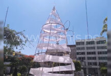 Vecinos cuestionan árbol navideño de S/ 20 mil instalado por la Municipalidad de Chiclayo