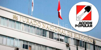 JNE deja fuera de elecciones generales a Acción Popular