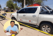 Balean alcalde de Suyo mientras se trasladaba en su camioneta por el distrito de Castilla