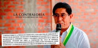 Contraloría detecta pérdida de proyectos por más de S/ 2.1 millones en gestión de Walther Guerrero