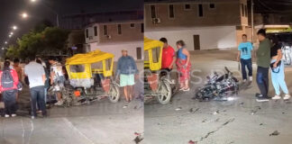 Adulto mayor fallece tras choque entre motocicleta y mototaxi en Piura