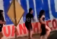 “¡Papá, no!”: captan a hombre golpeando con una correa a joven en Huanchaco