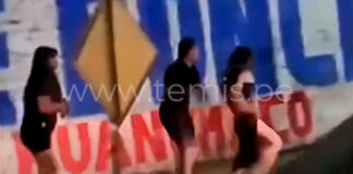 “¡Papá, no!”: captan a hombre golpeando con una correa a joven en Huanchaco