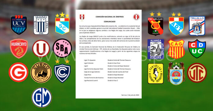 Liga 1 aplicará nuevas reglas de la FIFA